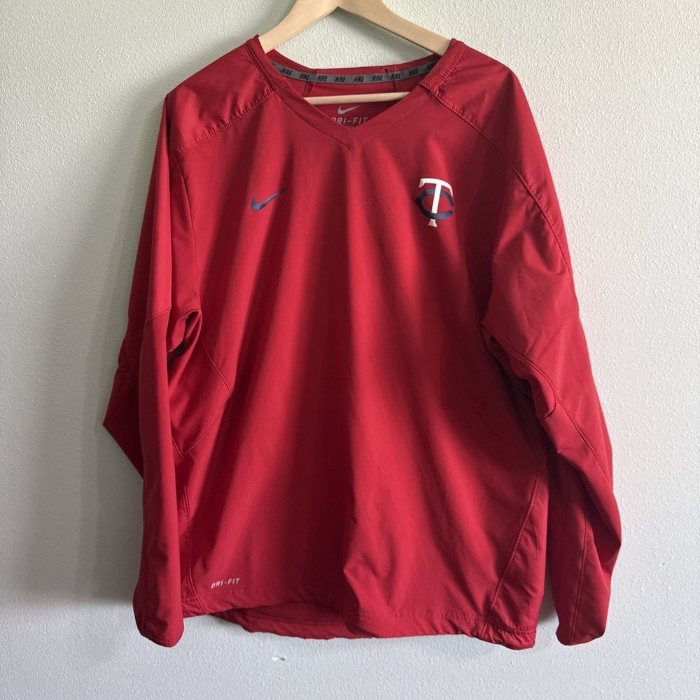 Nike Minnesota Twins‎ Jacket Mens Large Red MLB Baseball Pullover Windbreaker